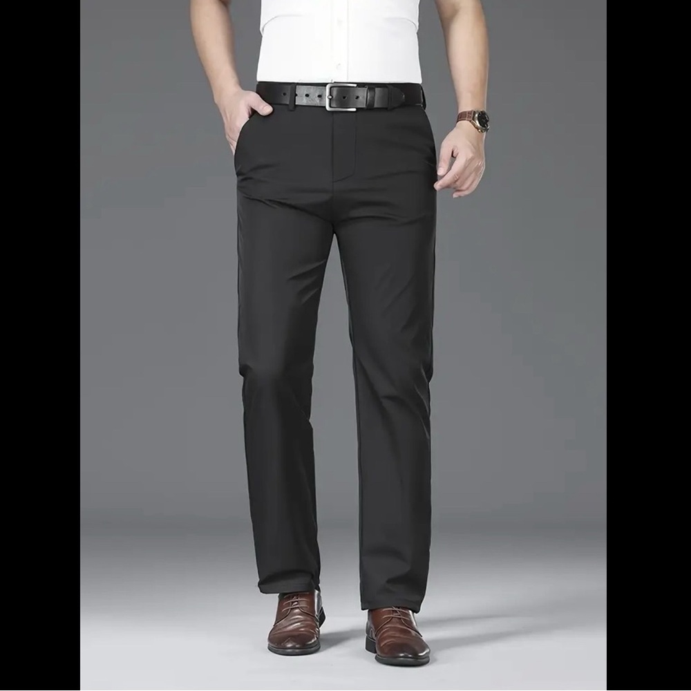 NWOT Men's Black Casual Work Dress Pants Size 34 x 30